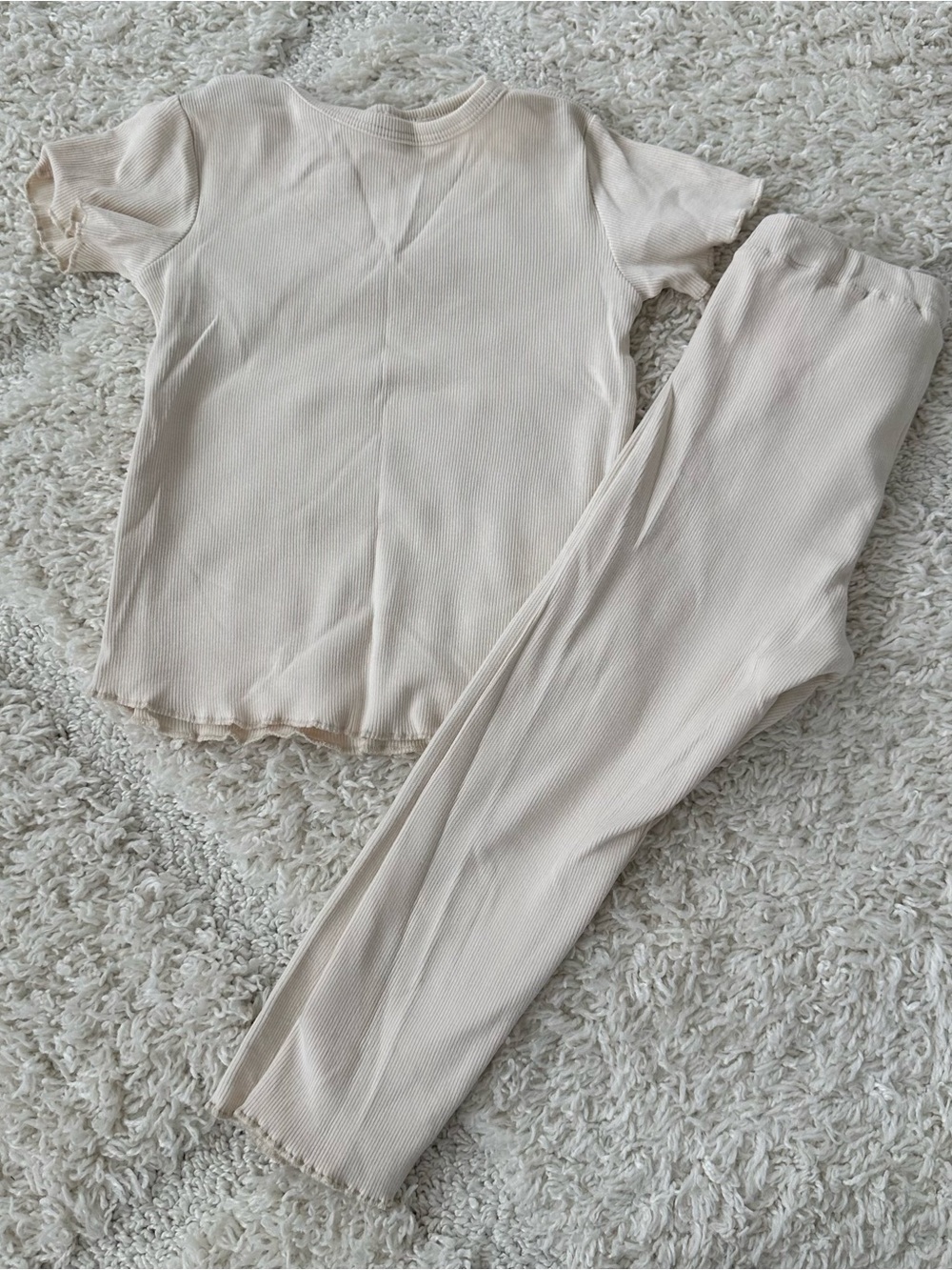 H&M Ribbed Ivory Set